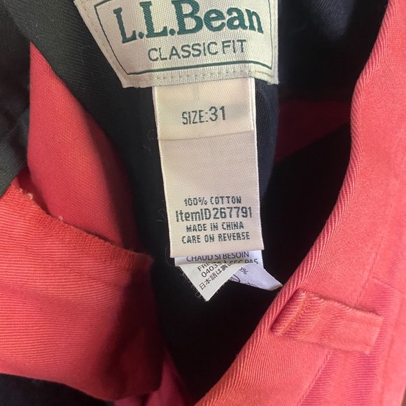 Mens L.L.Bean brand new chino shorts size 31 W - Picture 4 of 4